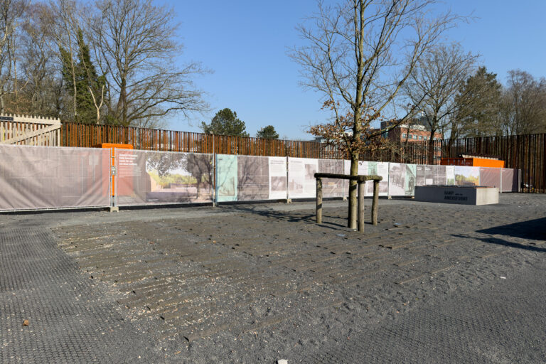 Tijdelijke bouwhekken tentoonstelling